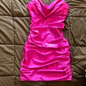 Pink sparkling formal dress